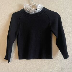 Chloe girls black crew neck sweater size 8